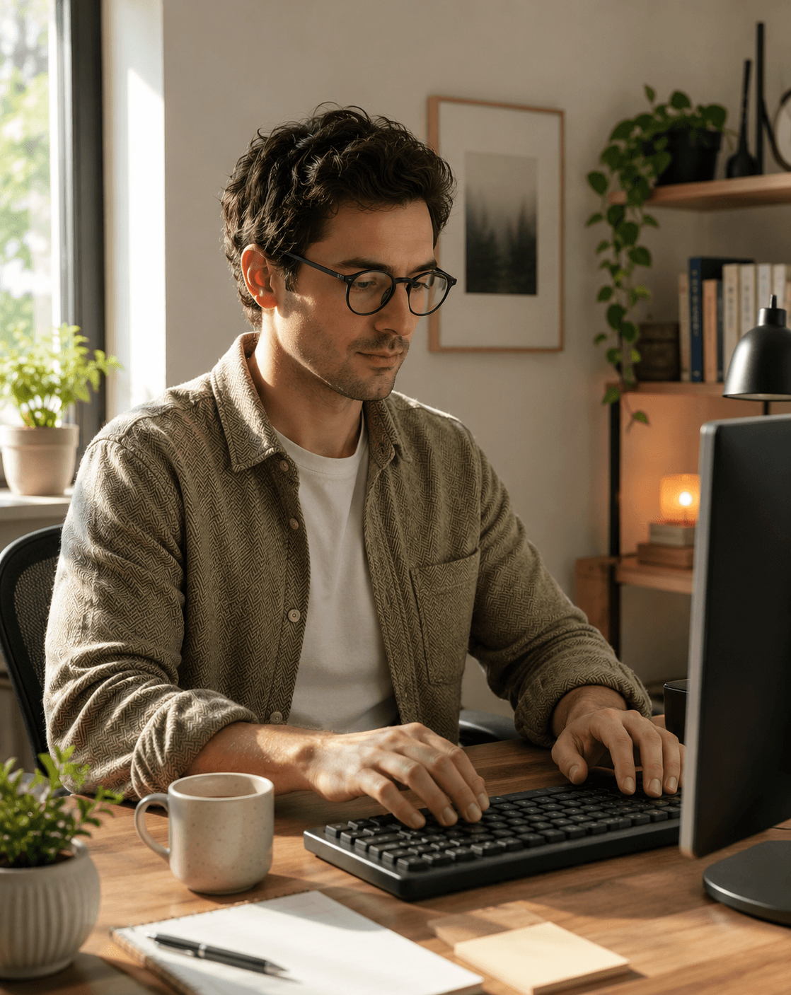 A candid moment — an engineer at work